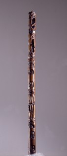 The Speakers Staff, or Chiefs Talking Stick, was tapped on the floor to gain attention before important announcements were made