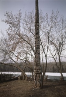 The totem pole of Chief Git dum Kuldoah