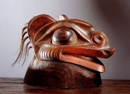 A very unusual and early warriors helmet, the representation of which may be a mouse or other rodent