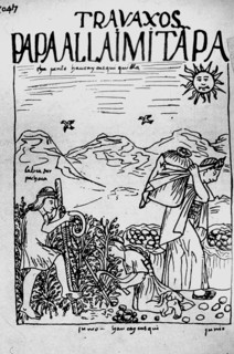 Facsimile of a drawing by Felipe Guaman Poma from his El Primer Nueva Coronica y Buen Gobierno