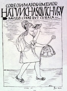 Facsimile of a drawing by Felipe Guaman Poma from his El Primer Nueva Coronica y Buen Gobierno