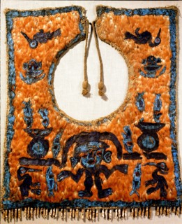 Ceremonial poncho made of featherwork