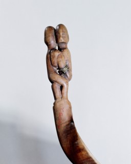 Ceremonial spoon with the handle in the form of embracing figures