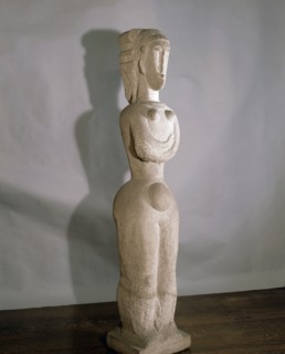 A full length statue of a woman by Modigliani