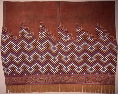Textile with geometric design possibly used during ceremonial processions