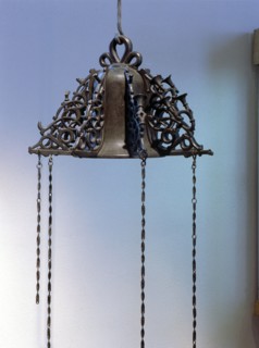 A bell from a Christian church coverted into a mosque lamp