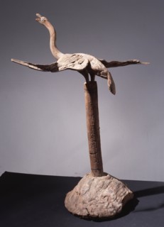 Carving of a phoenix or crane