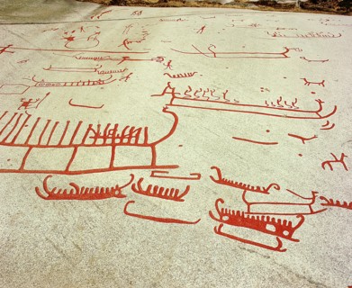 One of the most frequently occuring motifs in rock carving is the ship, often highly decorated and manned with rowers