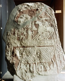 Carved funerary stone