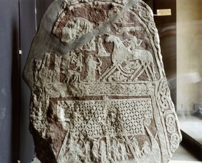 Carved funerary stone