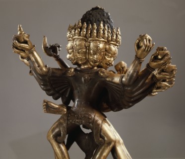 A yab yum icon of Hevajra (Eternal Thunderbolt) with his consort, who symbolises wisdom