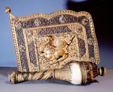 Conch shell trumpet a ritual object used during ceremonies
