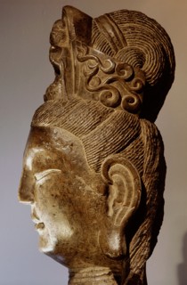 The head of the Bodhisattva Guanyin, Goddess of Mercy
