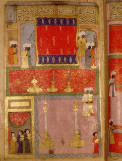 Page from the Sahansahname, a chronicle of Ottoman Sultans, written by Loqman, probably illustrated by Nakkas Osman