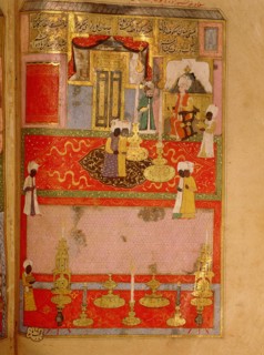 Page from the Sahansahname, a chronicle of Ottoman Sultans, written by Loqman, probably illustrated by Nakkas Osman