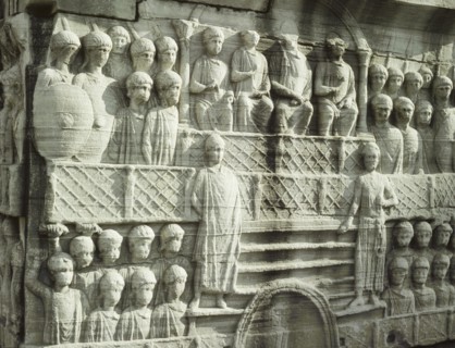 The reliefs on the base of the obelisk erected by Theodosius I show the emperor at the circus with his court, guards and other spectators