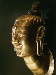 Gold kosa head, the decoration of a Shiva Lingam, the phallus symbol of the god Lord Shiva
