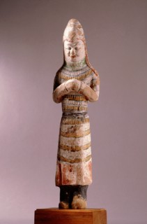 Painted tomb model of a soldier