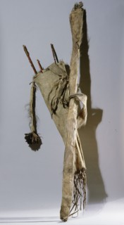 Plains Indian hide bow case and quiver