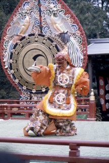 Performance of Bugaku, the dance associated with Gagaku, the ancient court music of Japan