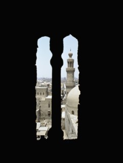 View of the city of Cairo with minaret