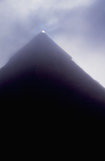 View of the pyramid of Khafra at Giza