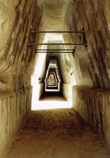 The rock-hewn tunnel leading to the cave of the Cumaean Sibyl, near Pozzuoli