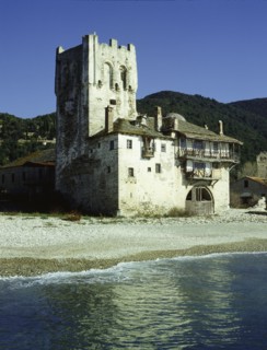 The port of Zagraphos, Mount Athos
