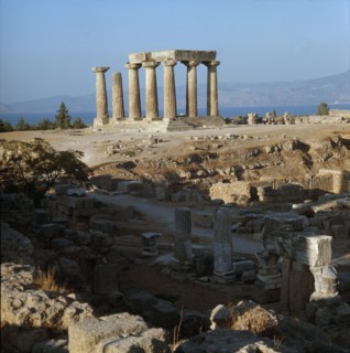 Temple at Cape Sounion dedicated to the sea god Poseidon