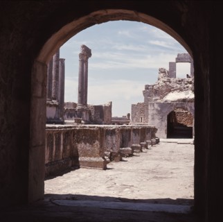 The ruins of Dougga, a small Roman town in North Africa which flourished in the 2nd-3rd centuries AD