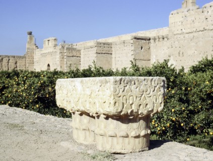 The gardens of Marrakesh by the long city walls