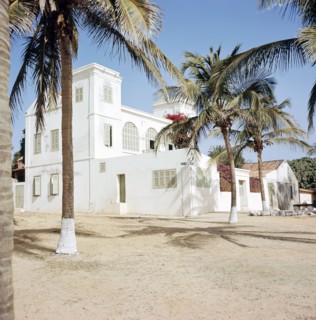 View of the town on Goree Island, off Cape Verde, an important selling-station for the Atlantic slave trade