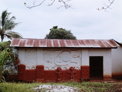 A shrine of an Ashanti spirit medium