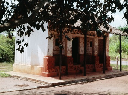 A shrine of an Ashanti spirit medium