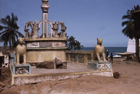 Concrete shrine of a Fanti Asafo company