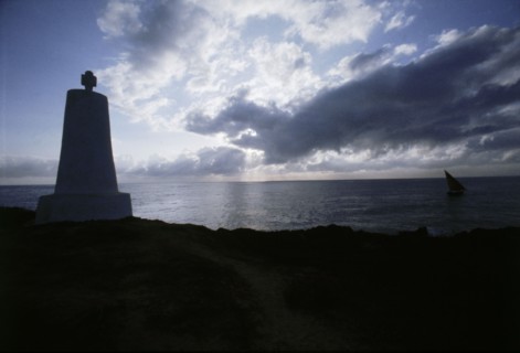 The stone cross erected by Vasco da Gama at Malindi at the time of his voyage to India in 1498
