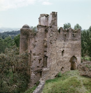 Ruins of one of the castles which stand within the walled "imperial enclosure" at Gondar, the former capital built by Seged 1, his son Fasilidas and later emperors