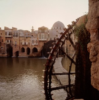 The Noria Water wheel and dam, Hama