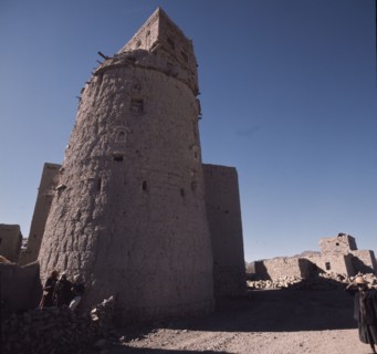 The towering walls of the houses were built for defensive purposes, with the windows set high in the upper storeys