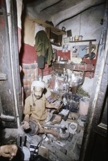View of traders in an ancient market near San'a