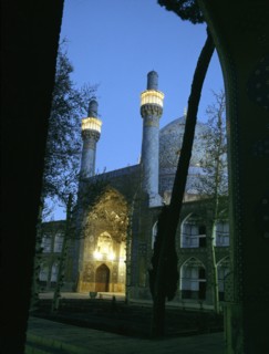 View of the Royal Mosque, Masjid-i-Shah, at Isfahan at night