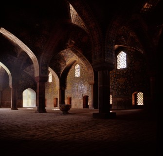 View of the interior of the Royal Mosque Masjid-i-Shah at Isfahan