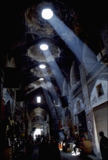 View of the interior of the bazaar at Isfahan