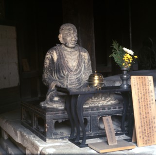 Figure of a saint in a Nara temple