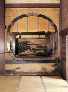 Interior of Hideyoshi's audience chamber, formerly his Fushimi Castle and now part of a Kyoto temple