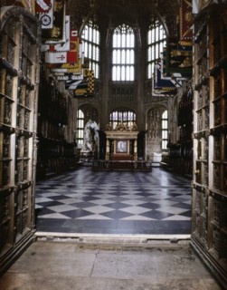Interior of Henry VII's Chapel at Westminster Abbey Completed in 1519, in the late Perpendicular style, it is thought to have been designed by the master mason Robert Vertue