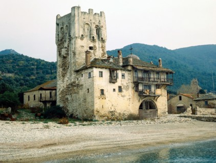 The port of Zagraphos, Mount Athos