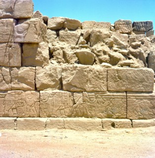 A frieze of elephants on a building at the Meroitic temple of Musawarat-as-Safra