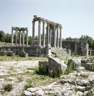 The ruins of Dougga, a small Roman town in North Africa which flourished in the 2nd-3rd centuries AD