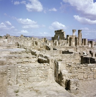 The ruins of the Roman town of Utica